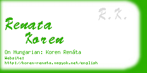 renata koren business card